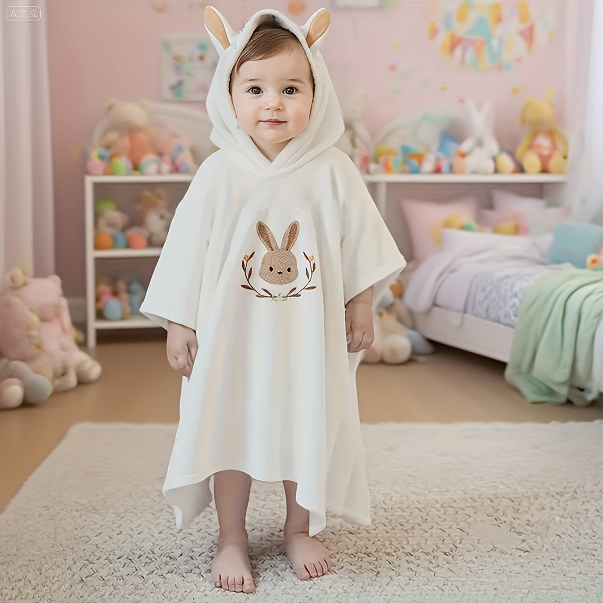 1pc of Cute Bear\u002Fbunny\u002Fkitten Bath Towel, Infant Bath Towel, Suitable for 0-3 Year Old Infants and Toddlers. Christmas Gift, Halloween Gift, Thanksgiving Gift, Newborn Baby Gift, Birthday Gift