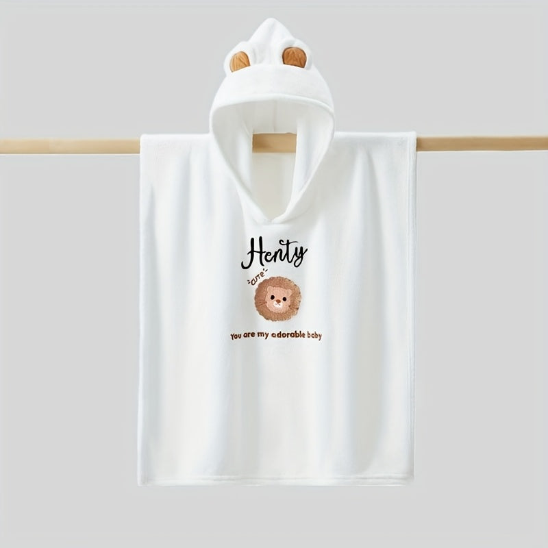 1pc Kids Hooded Bath Towel, 47.24x22.44 Inches, for 1-3 Year Olds, Ultra-Soft for Boys and Girls, Highly Absorbent, Quick-Drying, Non-Shedding, Newborn Hooded Cape Towel for Bathing, Showering, All-Season Use, Christmas, Halloween, Thanksgiving Gift