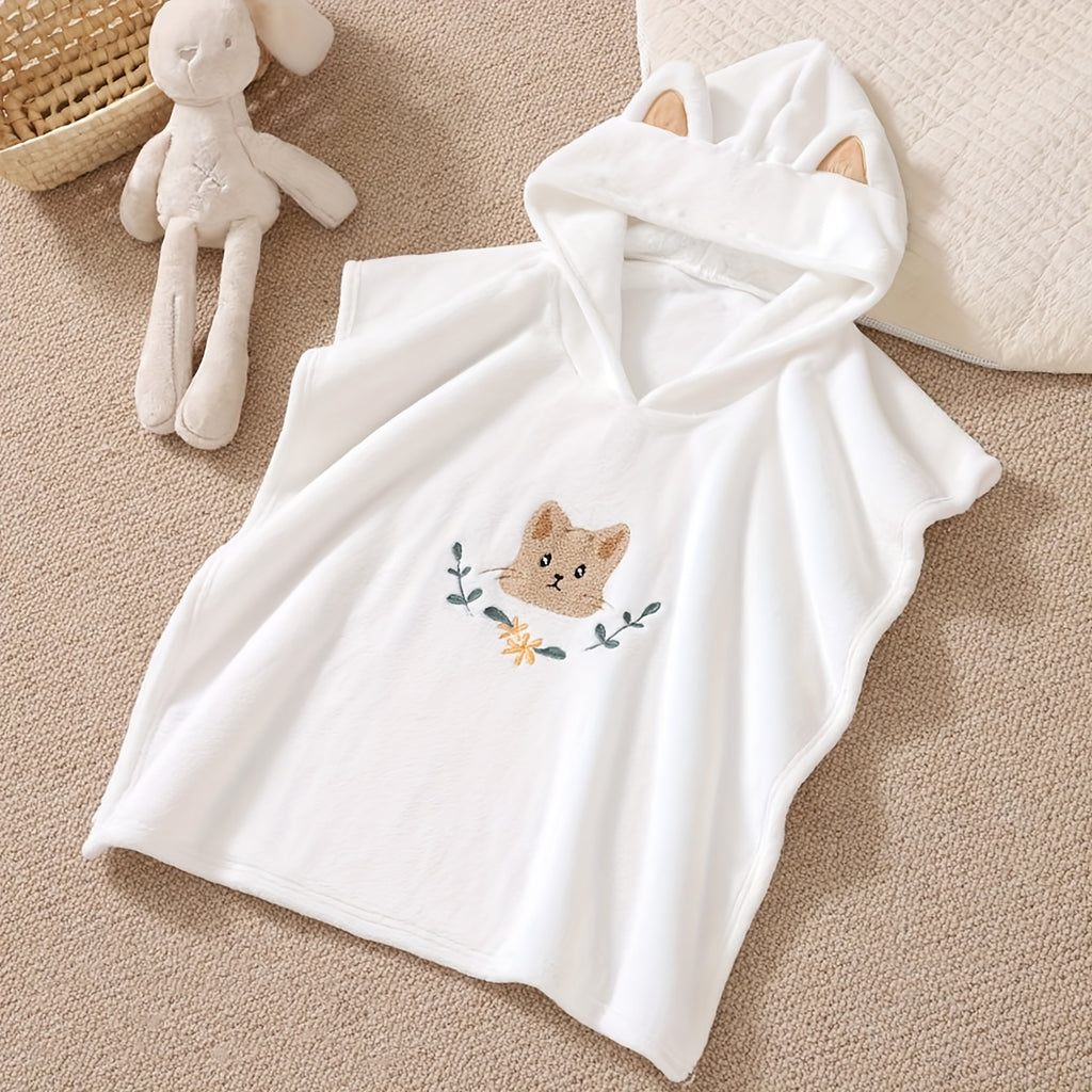 1pc of Cute Bear\u002Fbunny\u002Fkitten Bath Towel, Infant Bath Towel, Suitable for 0-3 Year Old Infants and Toddlers. Christmas Gift, Halloween Gift, Thanksgiving Gift, Newborn Baby Gift, Birthday Gift