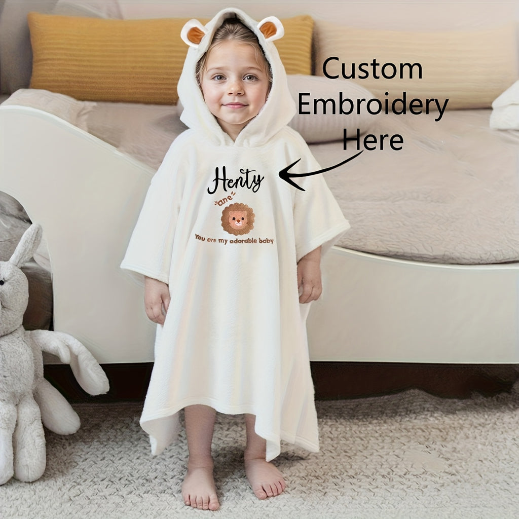 1pc Kids Hooded Bath Towel, 47.24x22.44 Inches, for 1-3 Year Olds, Ultra-Soft for Boys and Girls, Highly Absorbent, Quick-Drying, Non-Shedding, Newborn Hooded Cape Towel for Bathing, Showering, All-Season Use, Christmas, Halloween, Thanksgiving Gift