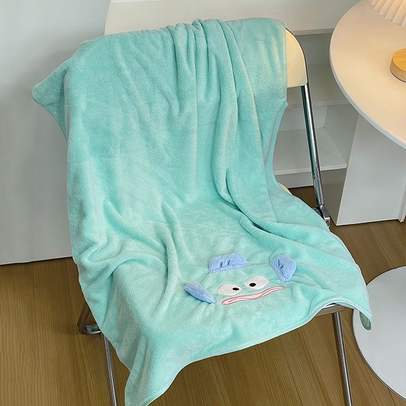 Set of 3 Hangyodon Cartoon Plush Towels And Bathing Caps - Soft, Useful, And Handy Essentials for Home Bathing, Perfect As a Holiday Gift for Everyday Bathing And Hair Drying