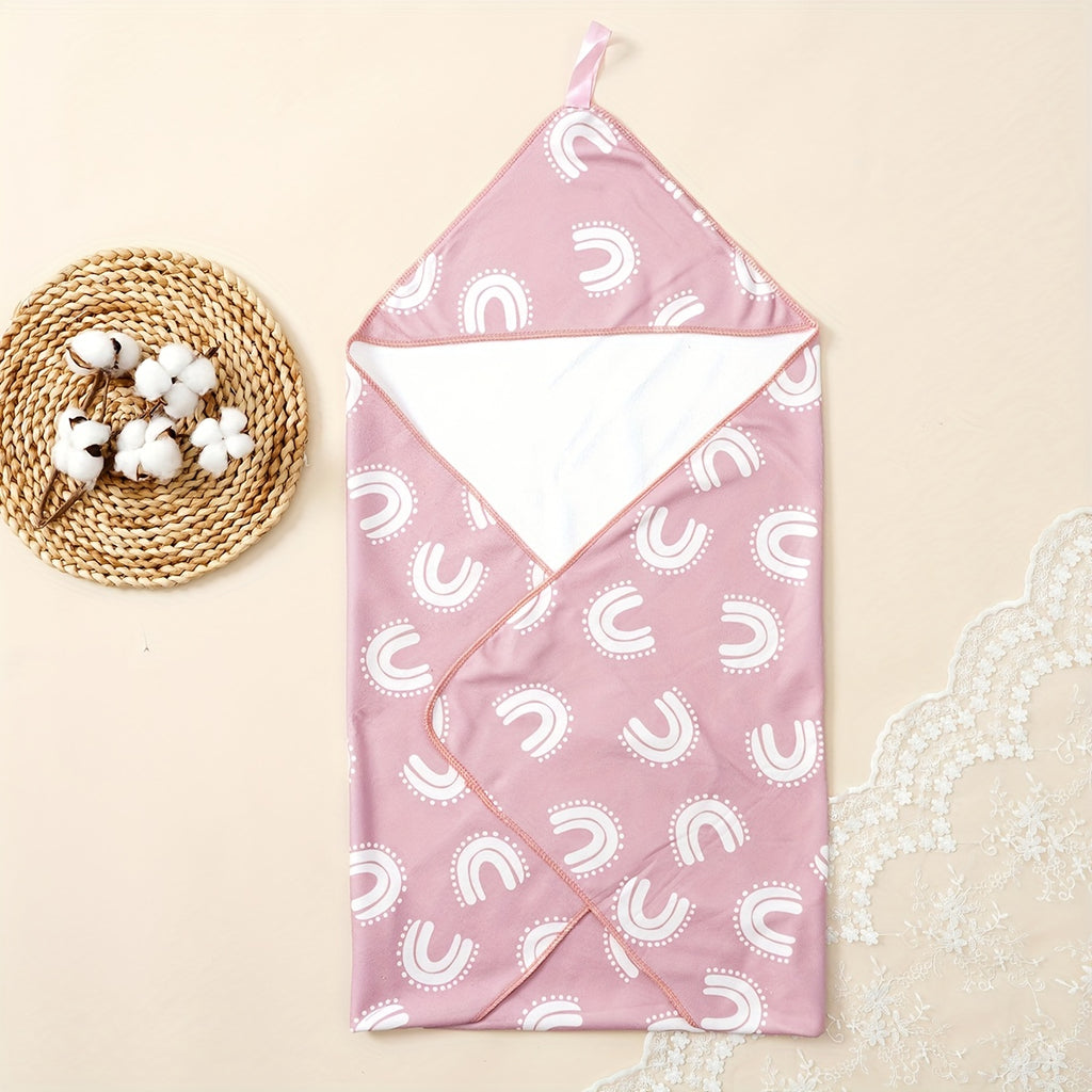 1pc Baby Hooded Towel - Soft And Absorbent, Designed for Infants Aged 0-3 Years, Perfect for Bath Time, Beach Outings, And Showers. A Must-Have for Baby Bathing Needs, Making It an Excellent Gift for Thanksgiving, Christmas, Or Halloween