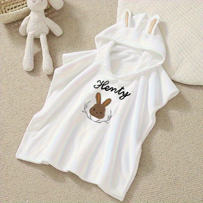 1pc Kids Hooded Bath Towel, 47.24x22.44 Inches, for 1-3 Year Olds, Ultra-Soft for Boys and Girls, Highly Absorbent, Quick-Drying, Non-Shedding, Newborn Hooded Cape Towel for Bathing, Showering, All-Season Use, Christmas, Halloween, Thanksgiving Gift