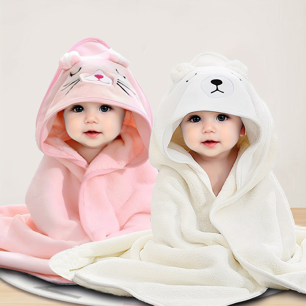 2pcs DIY Hooded Bath Towel, Personalized Embroidered Towel Featuring The Name, Custom Name, Unique Gift for, Perfect for Christmas