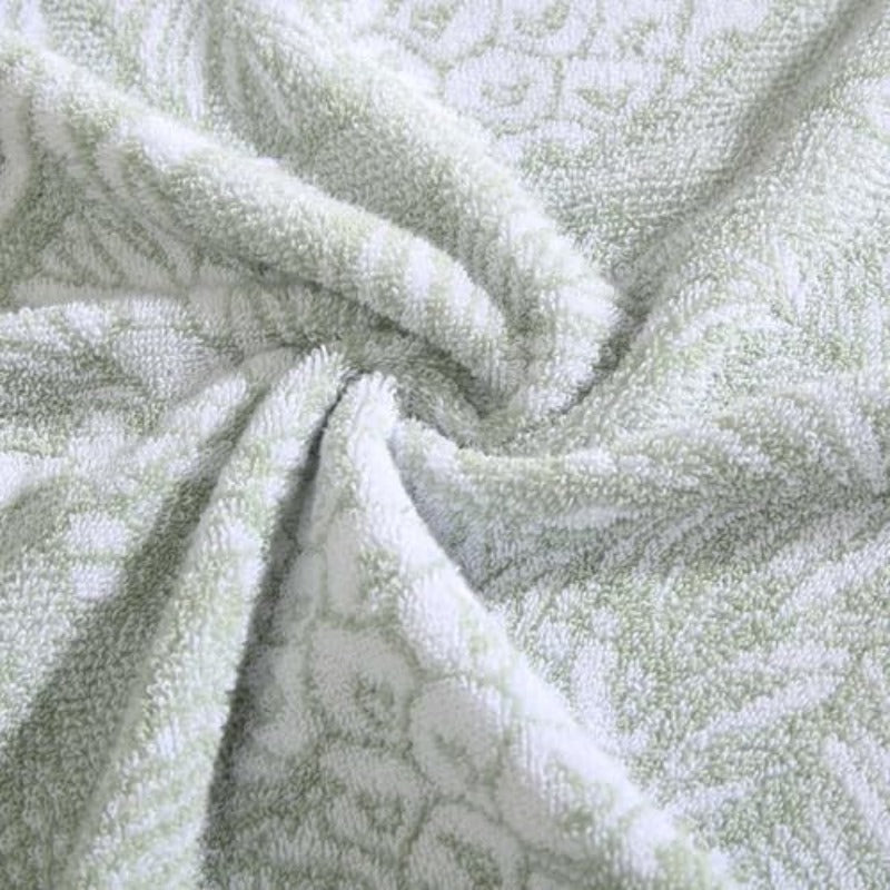 Bath Towels 100% Soft and Absorbent with Yarn-Dyed Loops Medium Weight Bathroom Towels Pineapple Venture Green 6pcs