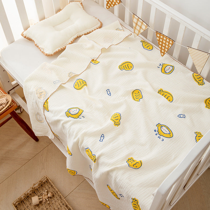 Double-layer Gauze Wrap | Newborn Baby Gauze Wrap, Baby Blanket, Kids Newborn Bath Towel | Woven, Mixed Color, Machine Washable