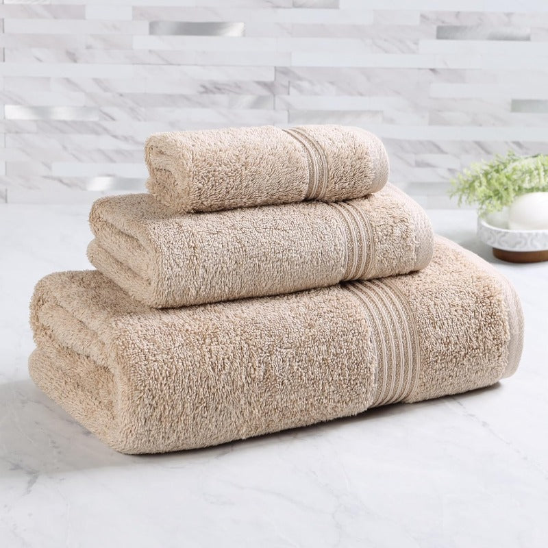 3pcs Egyptian Towel Set Suitable for Bathroom - Retro Taupe Quick-Dry Towels with Face, Hand & Bath Towel + Washcloth, Minimalist Egyptian-Themed Decor for Home, Guest Bath, Shower (No)