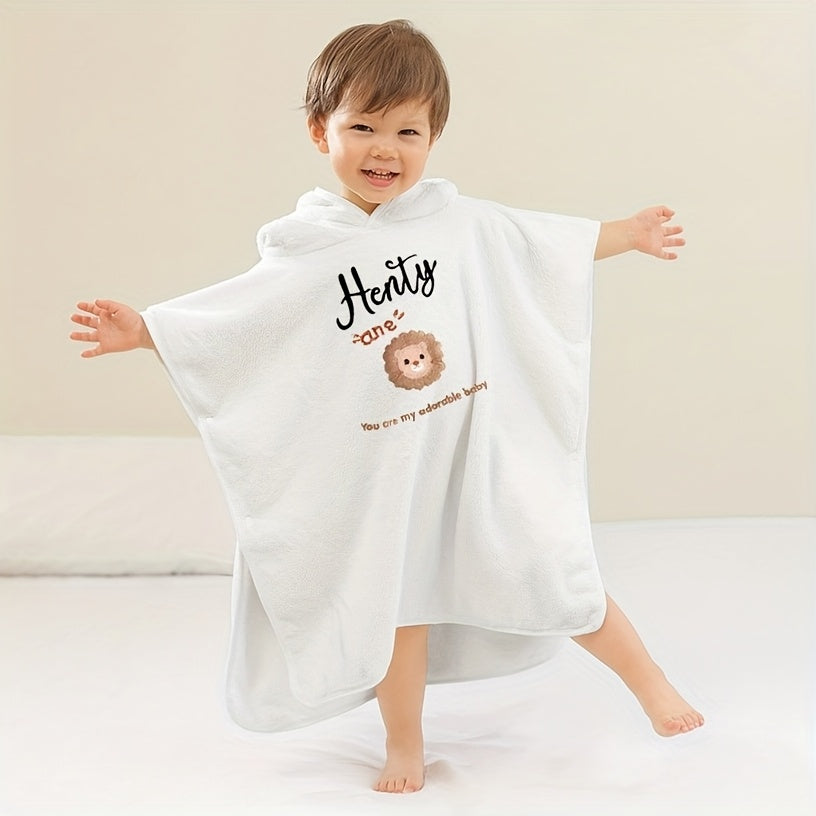 1pc Kids Hooded Bath Towel, 47.24x22.44 Inches, for 1-3 Year Olds, Ultra-Soft for Boys and Girls, Highly Absorbent, Quick-Drying, Non-Shedding, Newborn Hooded Cape Towel for Bathing, Showering, All-Season Use, Christmas, Halloween, Thanksgiving Gift