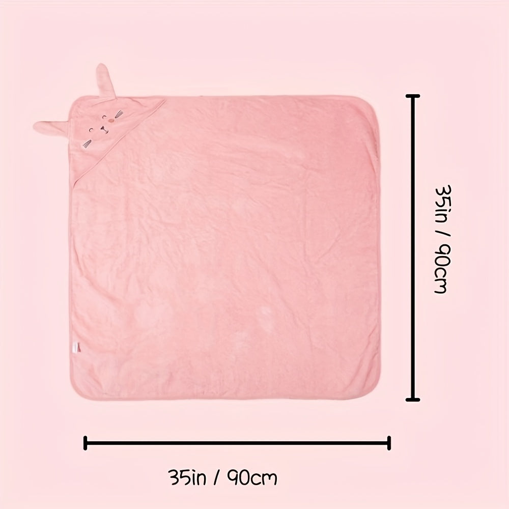 1pc Personalized Towel with Embroidered Name, Cartoon-Themed,Versatile Oversized Bath Towel, Beach Towel, Hooded Bath Towel, Perfect for Spa and Pool Leisure, Ideal for Family Use, Travel, and Hotel Settings. New Year Gifts, Easter Gifts