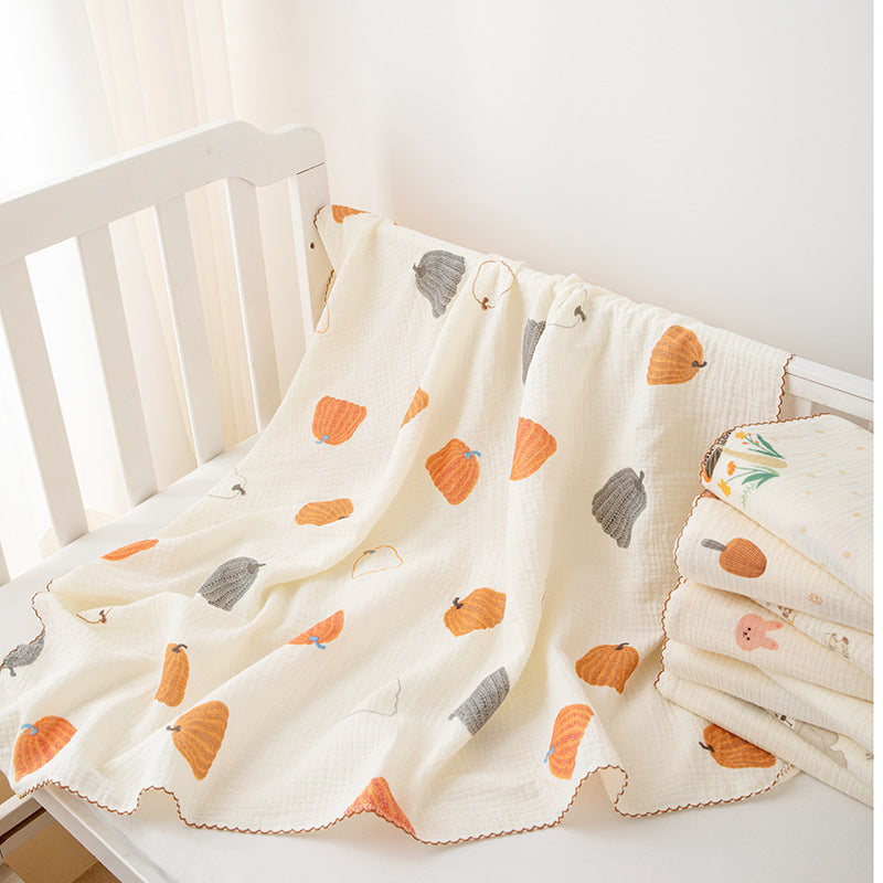 Double-layer Gauze Wrap | Newborn Baby Gauze Wrap, Baby Blanket, Kids Newborn Bath Towel | Woven, Mixed Color, Machine Washable