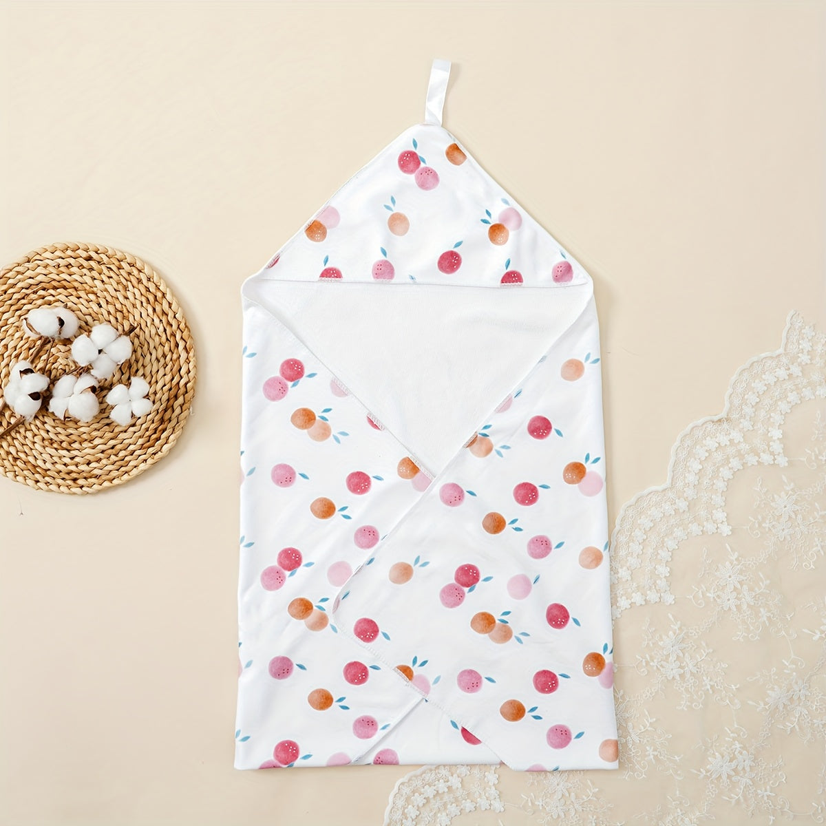 1pc Baby Hooded Towel - Soft And Absorbent, Designed for Infants Aged 0-3 Years, Perfect for Bath Time, Beach Outings, And Showers. A Must-Have for Baby Bathing Needs, Making It an Excellent Gift for Thanksgiving, Christmas, Or Halloween