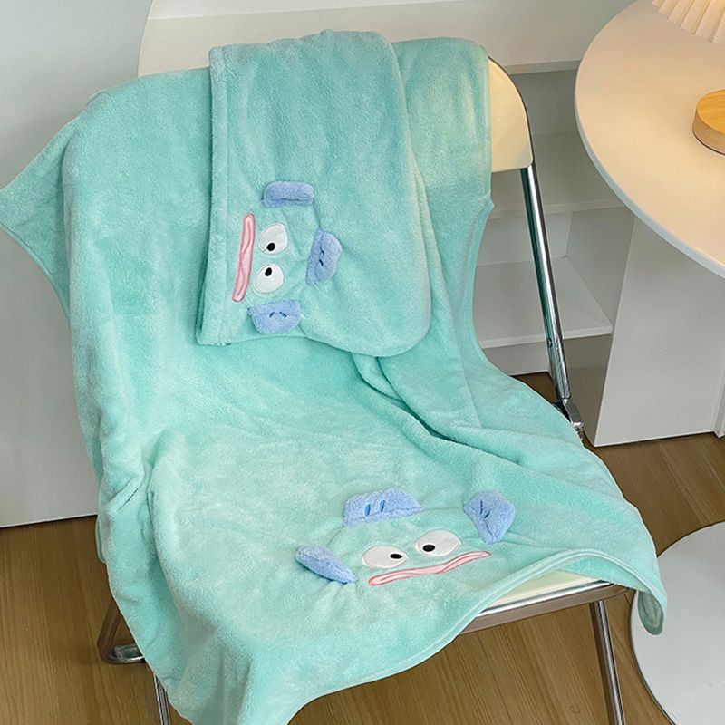 Set of 3 Hangyodon Cartoon Plush Towels And Bathing Caps - Soft, Useful, And Handy Essentials for Home Bathing, Perfect As a Holiday Gift for Everyday Bathing And Hair Drying