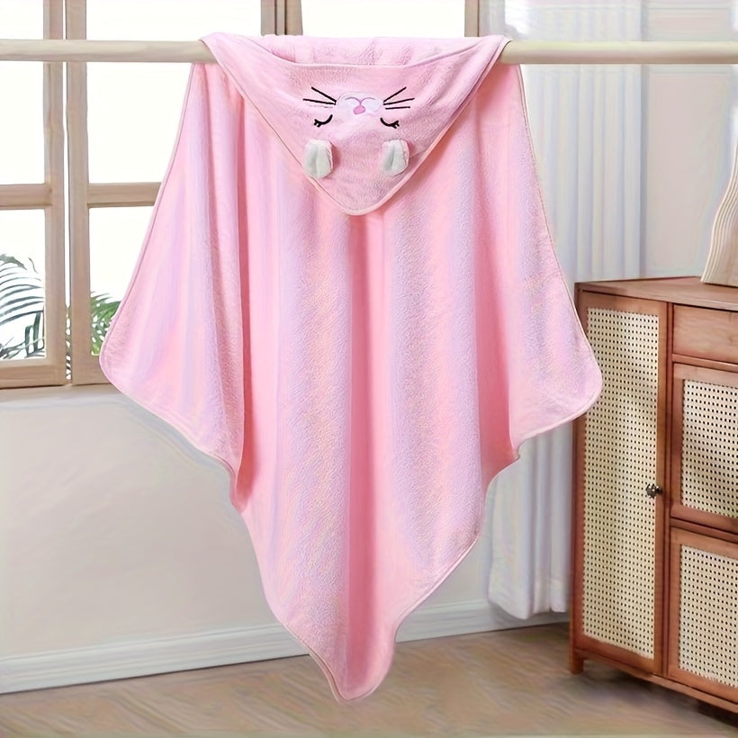 Super Soft Cat Baby Bath Towel, Suitable for Children Under 5 Years Old, with 3 Towels, Made Of High-quality Fabrics, Soft And Comfortable, Highly Absorbent, Is A Thoughtful Choice for Baby Gifts, And Is Also A Must-have Baby Product for New Parents!