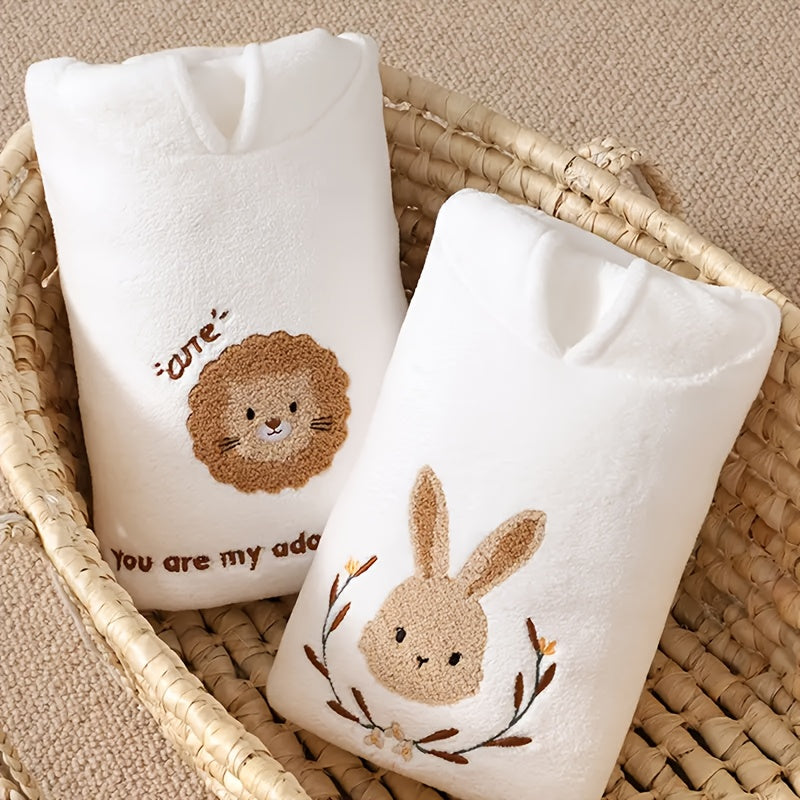 1pc of Cute Bear\u002Fbunny\u002Fkitten Bath Towel, Infant Bath Towel, Suitable for 0-3 Year Old Infants and Toddlers. Christmas Gift, Halloween Gift, Thanksgiving Gift, Newborn Baby Gift, Birthday Gift
