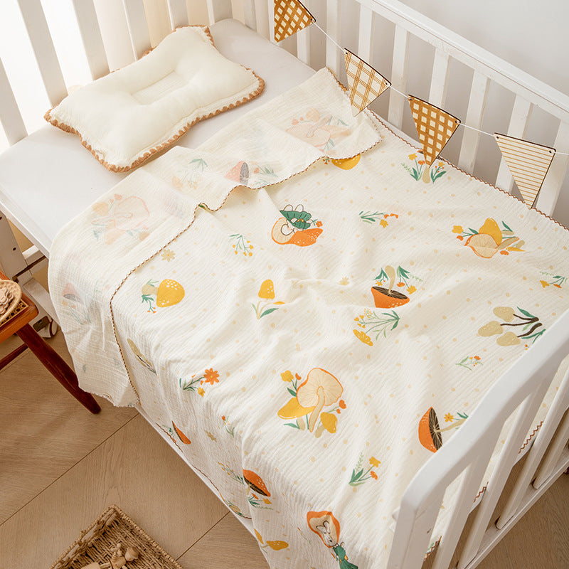 Double-layer Gauze Wrap | Newborn Baby Gauze Wrap, Baby Blanket, Kids Newborn Bath Towel | Woven, Mixed Color, Machine Washable