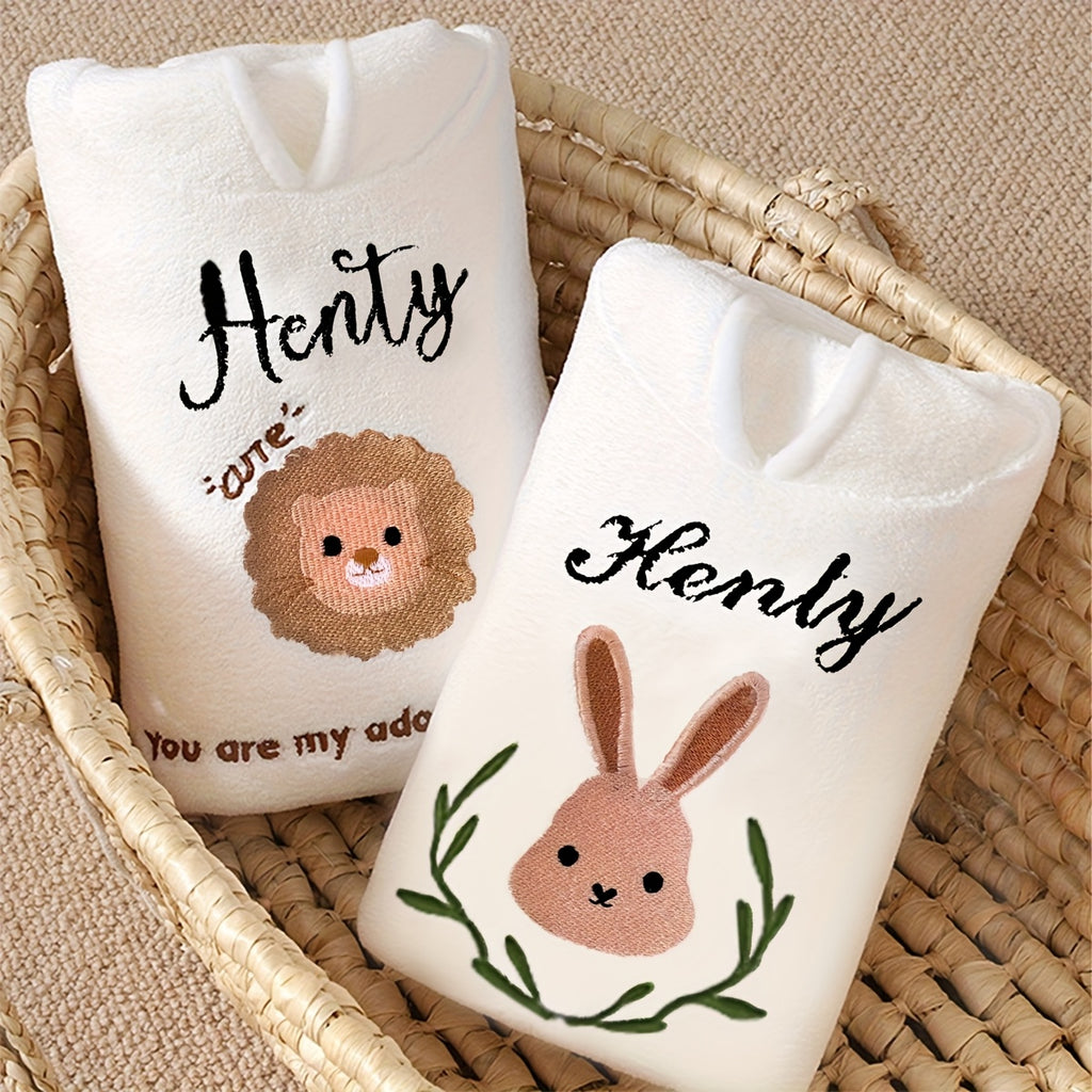 1pc Kids Hooded Bath Towel, 47.24x22.44 Inches, for 1-3 Year Olds, Ultra-Soft for Boys and Girls, Highly Absorbent, Quick-Drying, Non-Shedding, Newborn Hooded Cape Towel for Bathing, Showering, All-Season Use, Christmas, Halloween, Thanksgiving Gift