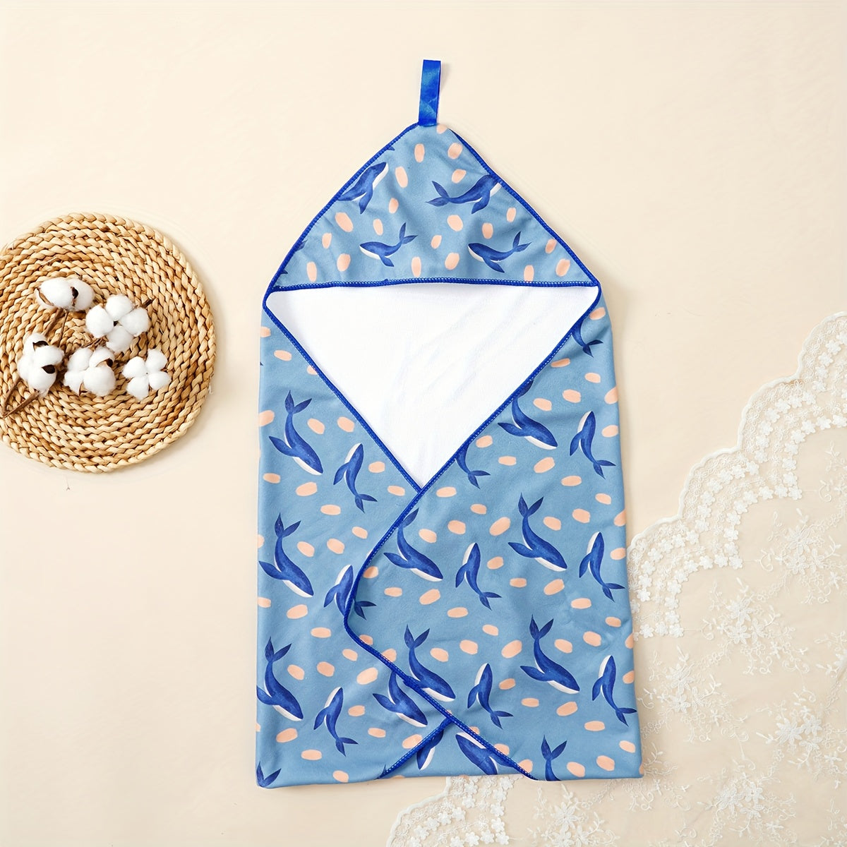 1pc Baby Hooded Towel - Soft And Absorbent, Designed for Infants Aged 0-3 Years, Perfect for Bath Time, Beach Outings, And Showers. A Must-Have for Baby Bathing Needs, Making It an Excellent Gift for Thanksgiving, Christmas, Or Halloween