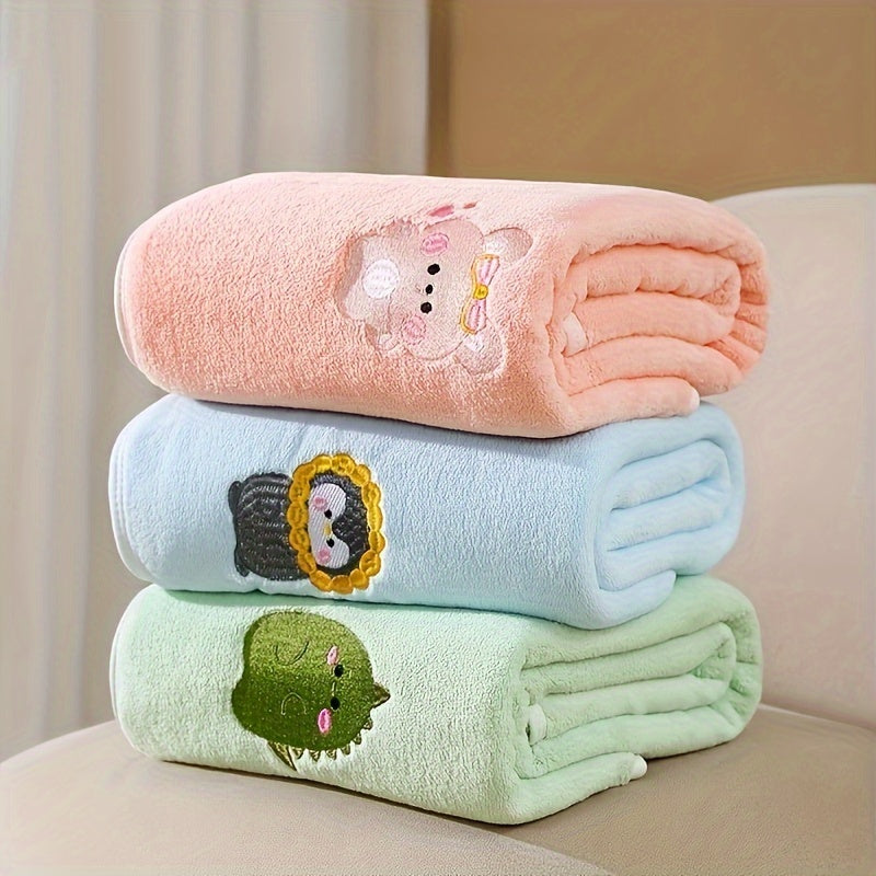 2pcs of Newborn Bath Towels for Children, Ultra-Soft And Absorbent, Quick-Drying Baby Bath Towels, Coral Fleece Thickened, No Shedding