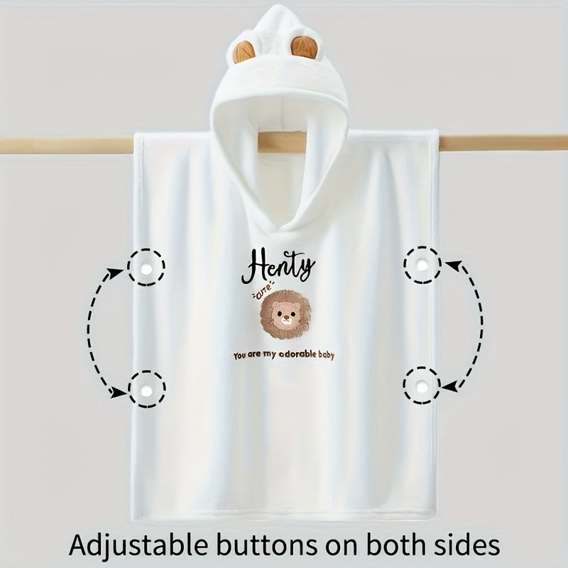 1pc Kids Hooded Bath Towel, 47.24x22.44 Inches, for 1-3 Year Olds, Ultra-Soft for Boys and Girls, Highly Absorbent, Quick-Drying, Non-Shedding, Newborn Hooded Cape Towel for Bathing, Showering, All-Season Use, Christmas, Halloween, Thanksgiving Gift